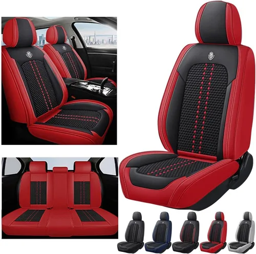 Miniatura 8 de Juego de 2 fundas de asiento delanteras para Volvo XC40 Recharge Pure Electric 2021-2023, fundas antideslizantes de seda de hielo y cuero