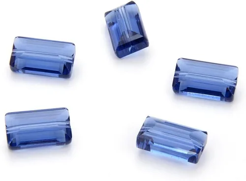 Miniatura 22 de 25 piezas Adabele cuentas austriacas de cristal facetado de 14 mm, rectangulares sueltas, amatista, compatibles con cristales Swarovski Preciosa