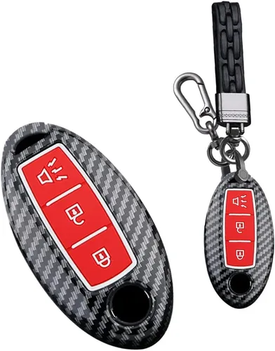 Miniatura 11 de Funda para llavero de 3 botones para Nissan 350Z 370Z Altima Armada CIMA Cube Frontier Fuga GT-R Juke Kicks Lannia Latio Leaf Livina con llavero B