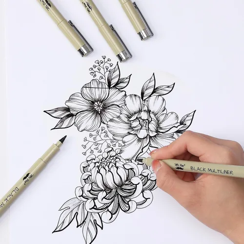 Miniatura 8 de Mr. Pen - Bolígrafos de punta microfina de 0.2mm, paquete de 8 - tinta negra, para diario bíblico y bocetos Acid-Free, No-Smear Quick-Dry