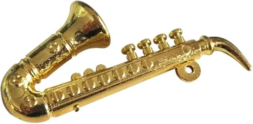 Toyvian Mini modelo de saxofón, a escala 1:12, instrumento musical en miniatura, juguete de saxofón realista para accesorios de figura de acción