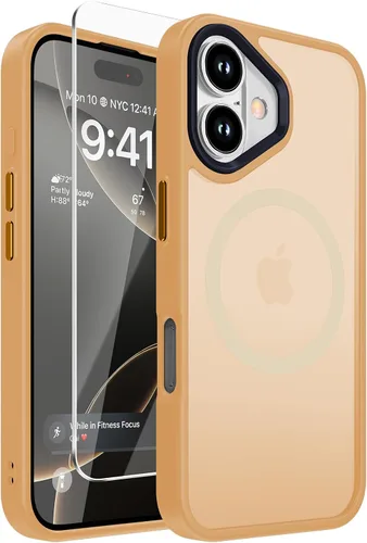 Miniatura 10 de DEERLAMN Funda magnética a prueba de golpes para iPhone 16 de 6.1 pulgadas, [compatible con MagSafe] [protección contra caídas de grado militar] 2