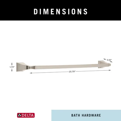 Miniatura 3 de DELTA FAUCET 75124-SS Dryden Toallero, 24 pulgadas, acero inoxidable