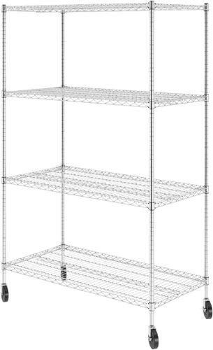 Miniatura 12 de SafeRacks - Estantes de almacenamiento certificados NSF, zinc, unidad de alambre de acero resistente con pies ajustables, estante para garaje