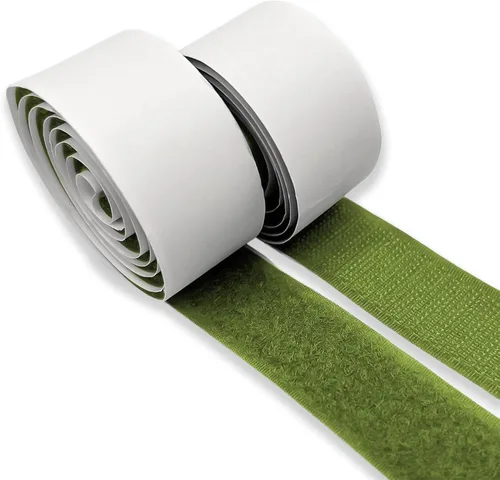 Miniatura 38 de Cinta de gancho y bucle de 4 pulgadas de ancho, verde follaje, para coser, no adhesiva, de 1 yarda de largo, cinta de gancho y bucle de nylon verde