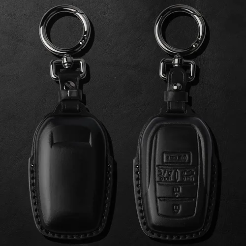 Miniatura 3 de Tukellen Funda de cuero para llavero Toyota compatible con Land Cruiser 2019-2026, Venza 2021-2026, Grand Highlander Hilux, Fortuner, Tundra Negro