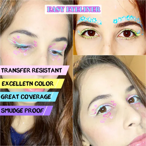 Miniatura 4 de Bowitzki Delineador de ojos activado por agua Hydra Liner Graphic Cake Aqua Eye Liner Retro Maquillaje Pastel UV Glow Color Neon Face Body Paint
