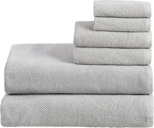 Miniatura 86 de Great Bay Home - Juego de 4 toallas de baño de 54x27, 100% algodón - Toallas absorbentes, de secado rápido y duraderas para decoración del baño