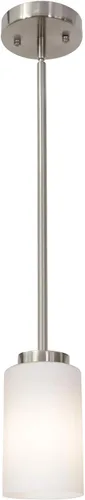 Miniatura 8 de TODOLUZ Luminaria Colgante Negra con Cristal Blanco Ópal, Mini Candelabro de Estilo Rústico para Isla de Cocina y Pasillo