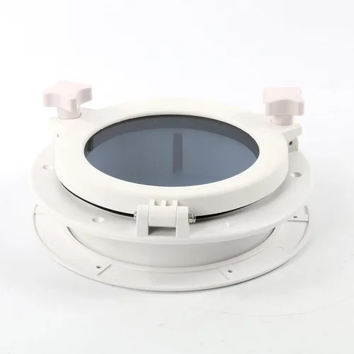 Miniatura 7 de Amarine made 2 piezas de ventana de barco yate apertura redonda Portlight Porthole 8.5 pulgadas, orificio de puerta de ventana de repuesto - vidrio