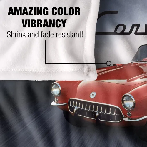 Miniatura 4 de Trevco Chevrolet Corvette Shine Silky Touch - Manta súper suave de 36 x 58 pulgadas