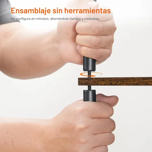 Miniatura 7 de HOOBRO Mesa auxiliar estrecha, mesa auxiliar delgada de 3 niveles, no necesita herramientas, montaje giratorio, mesita de noche delgada para sala