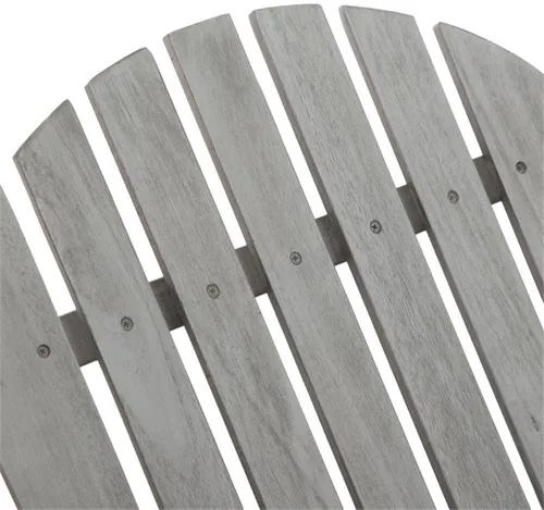 Miniatura 7 de Afuera Living Silla Adirondack de madera de eucalipto al aire libre de 34" W en gris