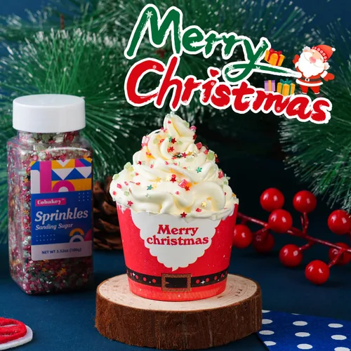 Miniatura 3 de Mezcla de estrellas con purpurina plateada comestible de lijado, chispas de azúcar comestible azul y morado para decoración de pasteles, azúcar