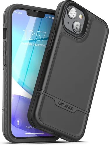 Miniatura 7 de ENCASED Funda a prueba de golpes compatible con iPhone 14, funda ultra protectora resistente para teléfono, serie Rebel (negro)