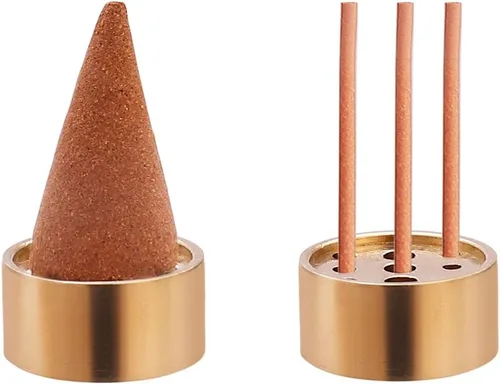 Miniatura 6 de Soporte de incienso de latón de 3 estilos, quemador de cono de incienso, soporte de bobina de incienso, soporte para palo de incienso (6 piezas)