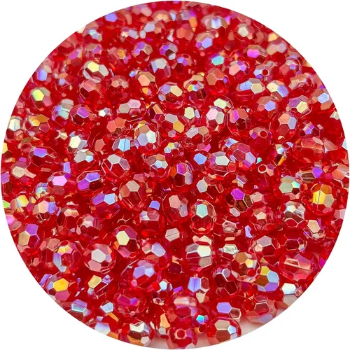 Miniatura 13 de 200 cuentas acrílicas de cristal de color AB de 0.394 pulgadas (0.394 in) cuentas redondas de plástico facetadas espaciadoras para hacer joyas, 402