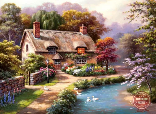 Miniatura 2 de Anatolian Puzzle - Duck Path Cottage Rompecabezas de 1000 piezas #1047
