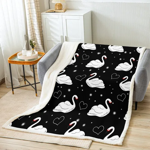 Miniatura 7 de Manta de forro polar con estampado de bailarina rosa para niñas, felpa suave y mullida para cama, sofá, bonita sherpa floral de hoja de palma Multi