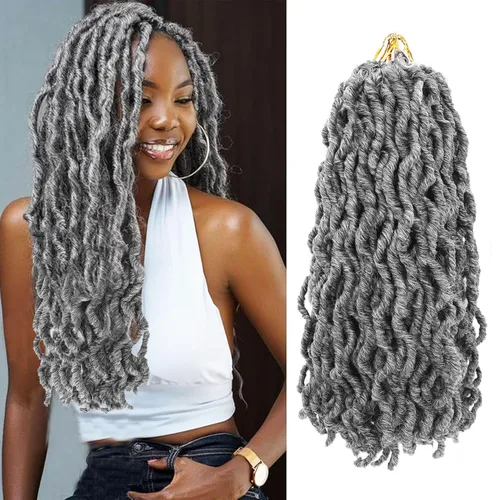 Miniatura 32 de Cabello de ganchillo de 14 pulgadas, 6 paquetes/lote de trenzas de ganchillo suaves gitanas, trenzas onduladas de ganchillo de 3 tonos, rizadas