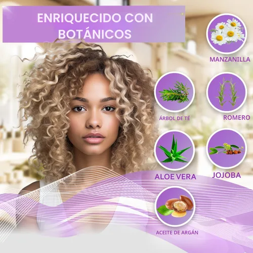 Miniatura 3 de Mascarilla capilar morada – Acondicionador profundo y tóner para cabello rubio y cobrizo – Reparación hidratante y tratamiento después de la lejía