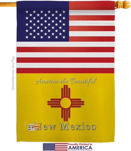 Miniatura 2 de Paquete de banderas de Estados Unidos para casa de México, con bordado de Estados Unidos, pequeño y decorativo, 11.0 x 15.7 in