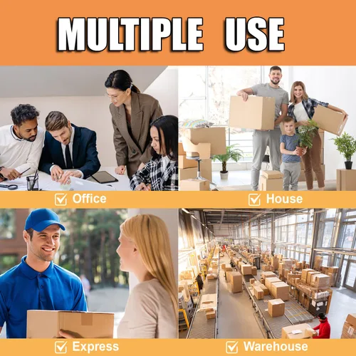 Miniatura 6 de COSIMIXO Cinta de embalaje transparente resistente de 2.5 mil x 1.88 pulgadas x 55 yardas, 6 rollos con dispensador, cinta de embalaje transparente