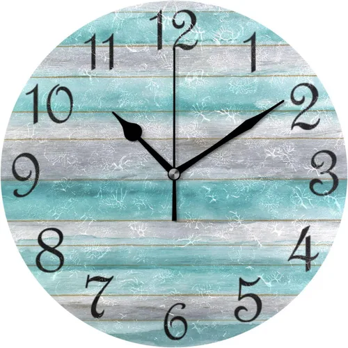 Miniatura 24 de susiyo Reloj de pared de alpaca con diseño de llama, con diseño de animales, silencioso, redondo, sin tictac, funciona con pilas, creativo