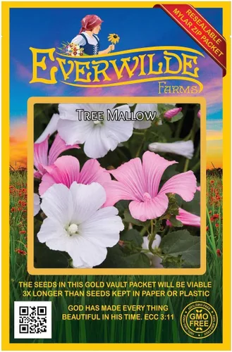 Miniatura 5 de Everwilde Farms - Semillas de flores silvestres de malva rosa de 1 onza - Gold Vault