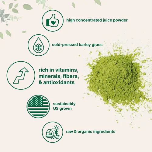 Miniatura 3 de Micro Ingredients Jugo de hierba de cebada orgánica en polvo, 10 onzas, prensado en frío, cultivado en Estados Unidos, vitaminas inmunológicas