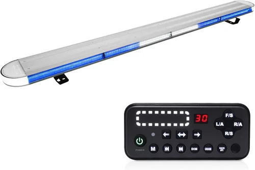 Miniatura 8 de ASPL - Barra de luz estroboscópica de advertencia de emergencia de alta intensidad, de bajo perfil, para montaje en techo, LED, 48 pulgadas