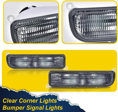 Miniatura 6 de G-PLUS Luces de esquina y luces de señal de parachoques compatibles con Jeep Cherokee XJ 1997-2001, 4 piezas