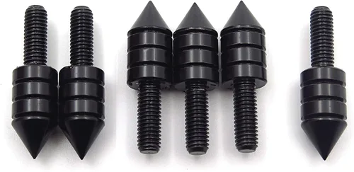 Miniatura 2 de MT218-001-BK (6 piezas) Tornillos de espiga negros universales (parabrisas, carenados, placa de matrícula)