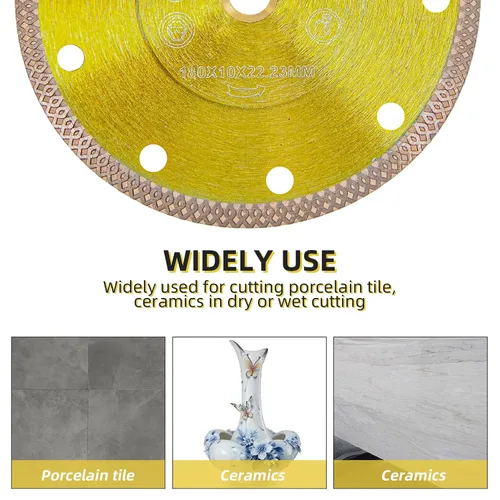 Miniatura 4 de GoYonder 7 hojas de sierra para azulejos húmedos para amoladora angular, hojas de sierra de diamante superfinas para corte húmedo y seco, hoja