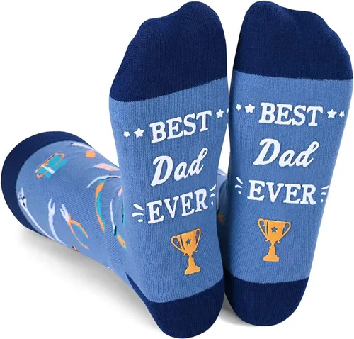 sockfun Doctor Lawyer Realtor Bombero Enfermera Papá Fútbol Cáncer Calcetines Médicos Bombero Maestro Juego de Fútbol Amante Regalos, Papá Azul