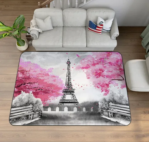 Miniatura 32 de Alfombra de ilusión óptica 3D azul y verde, patrón geométrico de remolino, para dormitorio, sala de estar, decoración de interiores, 63 x 47