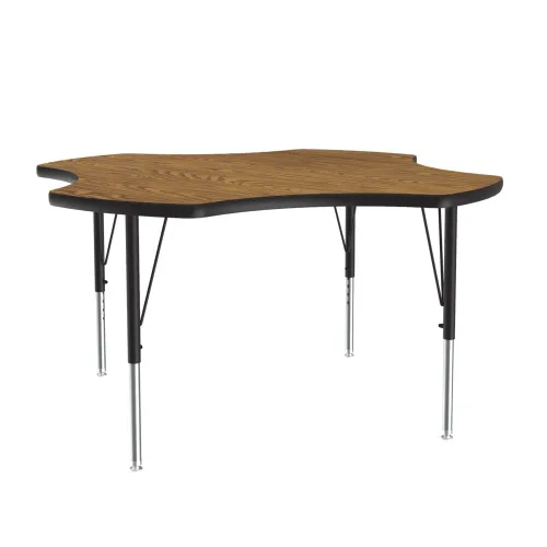 Miniatura 57 de Correll Mesa de Actividades Rectangular para Aula de 24"x36", Altura Ajustable (19"-29"), Granito Negro Laminado Térmico Fusionado Duradero