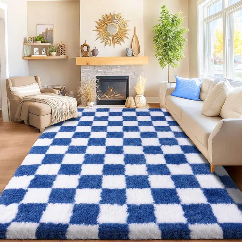 Miniatura 77 de Awaytail Alfombra Esponjosa Lavable 2x3 Pies, Pura Negra Alfombra para Silla de Escritorio Antideslizante, Alfombra Supersuave para Niños