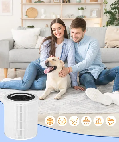 Miniatura 7 de KJ350 Filtro de repuesto HEPA verdadero compatible con AOPO KJ-350 y ABTOP AP350 purificadores de aire, filtro HEPA 3 en 1 grado H13 con filtro