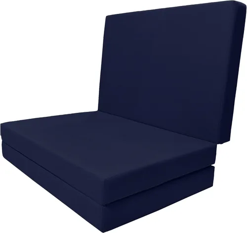 Miniatura 3 de Shikibuton Cama plegable en 3, espuma de alta densidad de 1.8 lbs, tamaño Twin, Full, Queen, colchones plegables. Azul marino
