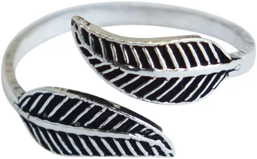 Miniatura 16 de Handmade Silver Leaf Wrap Adjustable Toe Ring, 925 Sterling Silver, Classic Floral Open Toe, Pinky or Knuckle Rings for Women, foot bare jewelry
