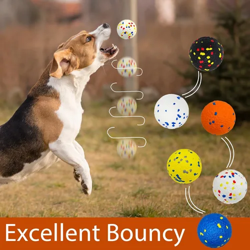 Miniatura 5 de Beieverluck Paquete de 12 pelotas de tenis para perros para masticadores agresivos, pelotas de juguete indestructibles para perros grandes, medianos