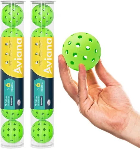 Miniatura 9 de Outdoor Pickleball Balls USAPA Approved for Tournament Play 6 12 48 Packs Durable 40-Hole Design Ideal for All Skill Levels Pickleball Accessories