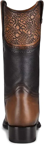 Miniatura 5 de Cuadra - Botas vaqueras para hombre en piel de avestruz color negro