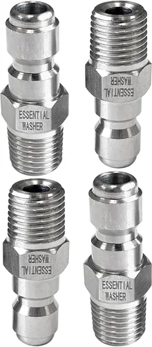 Miniatura 12 de Essential Washer Enchufe macho NPT de 1/4 pulgadas de acero inoxidable Accesorios de conexión rápida para lavadora a presión 5000 PSI Juego