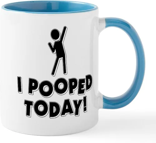 Miniatura 54 de CafePress Time To Poop Mugs Taza de café de cerámica de 11 oz (11.0 fl oz)
