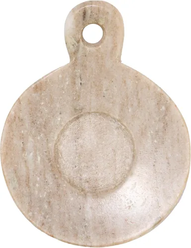 Miniatura 8 de Creative Co-Op Plato de mármol tallado a mano con asa, beige