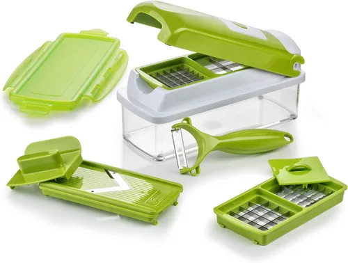Miniatura 9 de Genius Cortador de verduras y frutas de plástico, plástico, verde menta, 10.4 x 4.5 x 5.7 in