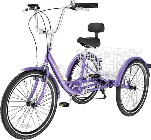 Miniatura 11 de LILYPELLE Adult Tricycle 7 Speed, 3 Wheel Bike Adult, 20/24/26 inch Wheels Cruiser Bikes with Cargo Basket for Seniors, Women, Men