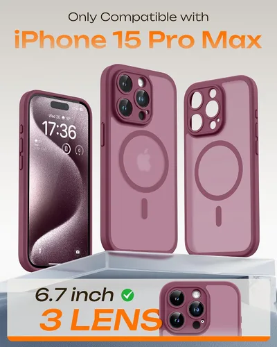 Miniatura 546 de TOCOL Funda para iPhone 11, compatible con Magsafe, protección completa de cámara, imanes integrados, protección contra caídas, funda translúcida